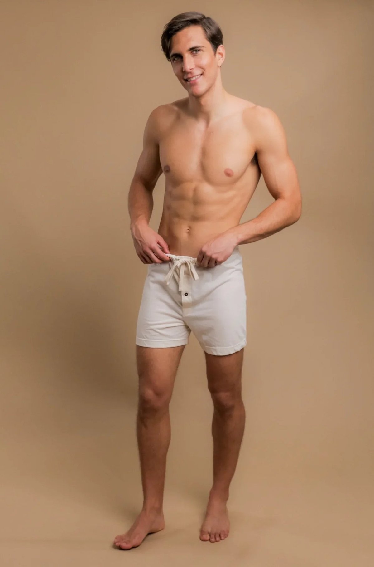 Cottonique Latex-Free Drawstring Boxer Shorts