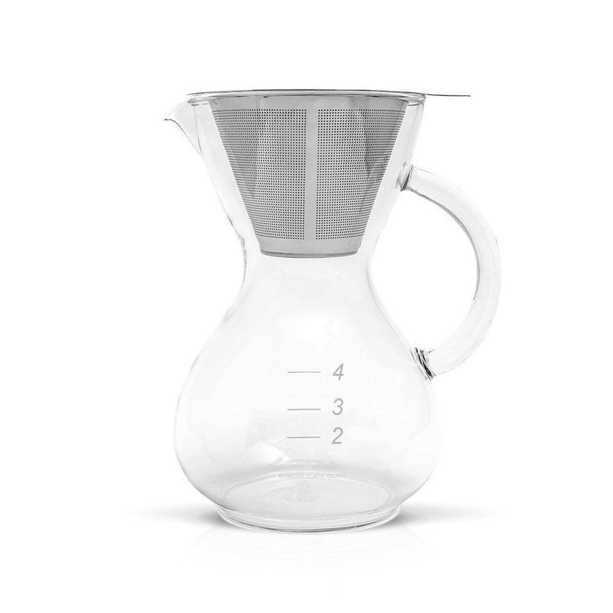 Yama Glass Glass Drip Pot with Glass Handle