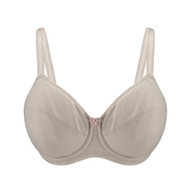 Juliemay ivory underwired silk and organic cotton full cup bra, flat product shot