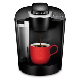 Keurig K-Classic (K50) single-serve coffee maker in black, white background