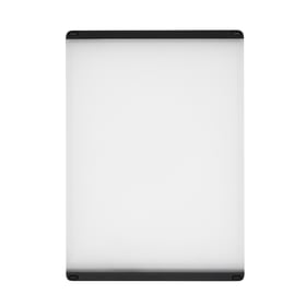 OXO Good Grips Utility Cutting Board, black-edged white board on white background