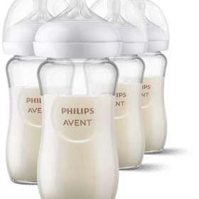Philips Avent Natural Response glass baby bottles, 4-pack