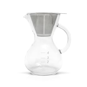 Yama Glass Glass Drip Pot with Glass Handle