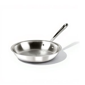 All-Clad D3 Stainless 10-inch tri-ply fry pan, angled view