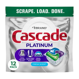 Cascade Platinum ActionPacs Fresh Scent pouch of dishwasher pods